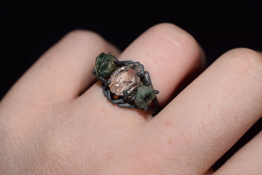 Rough Emerald Ring Size 5 6 7 8 9 10 11 12